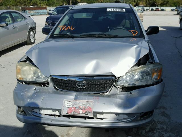 1NXBR32EX5Z527077 - 2005 TOYOTA COROLLA CE SILVER photo 9