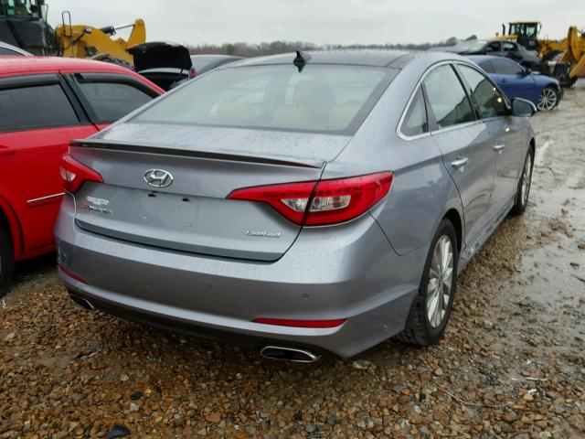 5NPE34AF3FH235642 - 2015 HYUNDAI SONATA SPO SILVER photo 4