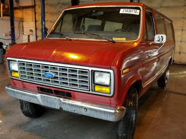 1FBJS31H6MHA66844 - 1991 FORD ECONOLINE RED photo 2