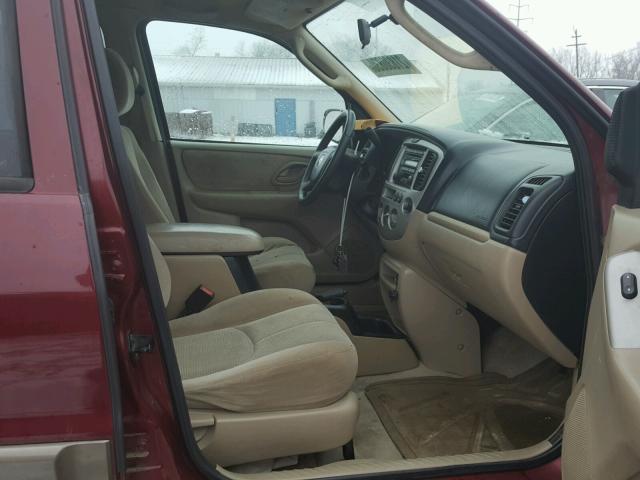 4F2YZ94184KM29882 - 2004 MAZDA TRIBUTE LX MAROON photo 5