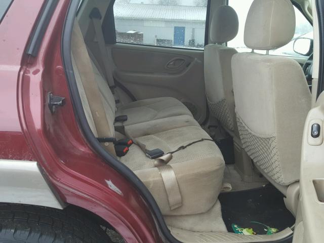 4F2YZ94184KM29882 - 2004 MAZDA TRIBUTE LX MAROON photo 6