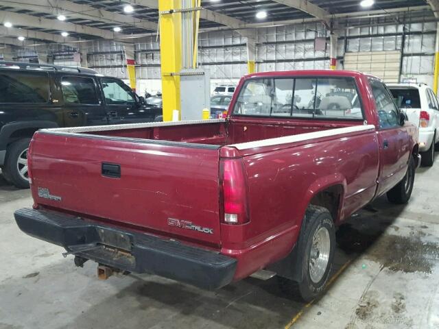 1GTDC14Z4NE5451977 - 1992 GMC SIERRA C15 RED photo 4