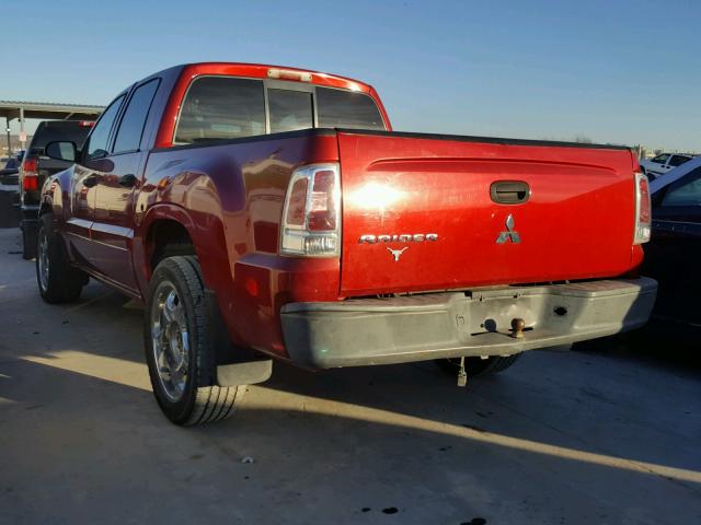 1Z7HC28K87S125973 - 2007 MITSUBISHI RAIDER LS RED photo 3