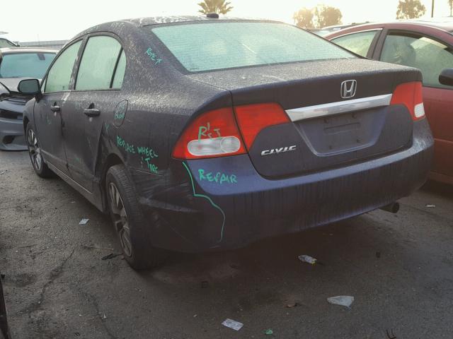 19XFA1F98AE001411 - 2010 HONDA CIVIC EXL BLUE photo 3