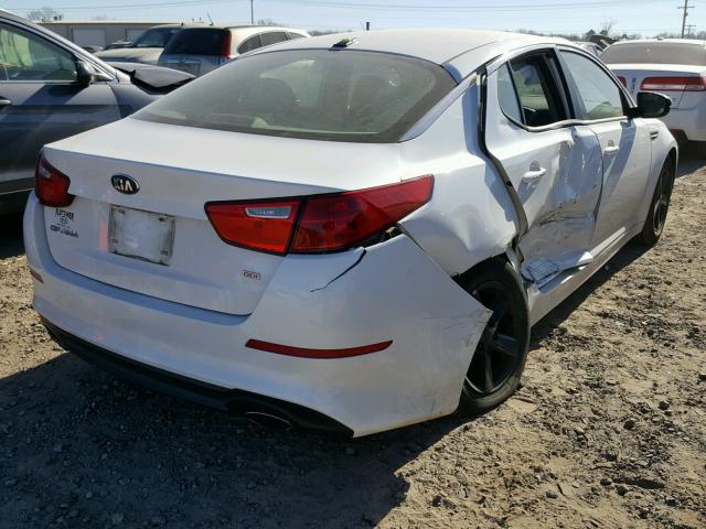 5XXGM4A77EG297666 - 2014 KIA OPTIMA LX WHITE photo 4