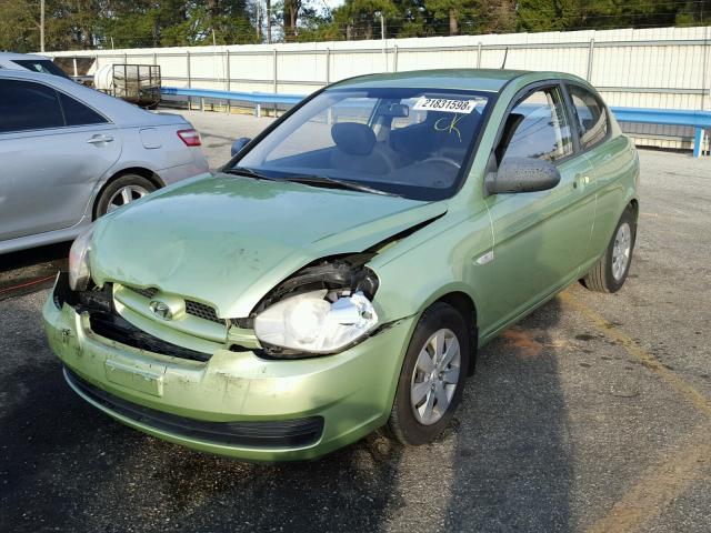 KMHCM36C28U067221 - 2008 HYUNDAI ACCENT GS GREEN photo 2