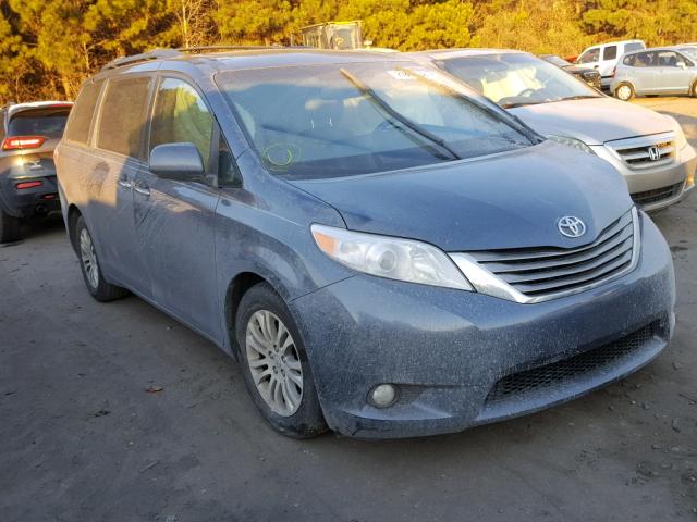 5TDYK3DC9FS677279 - 2015 TOYOTA SIENNA XLE CHARCOAL photo 1