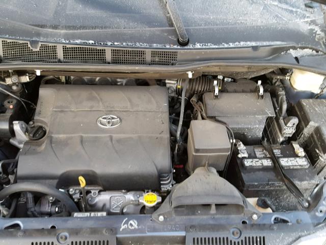 5TDYK3DC9FS677279 - 2015 TOYOTA SIENNA XLE CHARCOAL photo 7