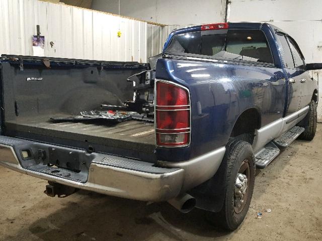 3D7KU28C74G193939 - 2004 DODGE RAM 2500 S BLUE photo 4
