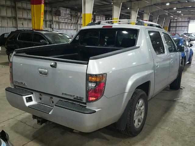 2HJYK16556H520328 - 2006 HONDA RIDGELINE SILVER photo 4