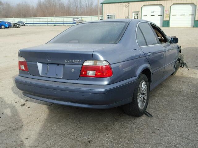 WBADT63481CF13815 - 2001 BMW 530 I AUTO BLUE photo 4