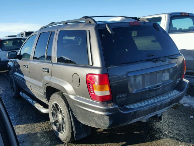 1J4GW58J52C172236 - 2002 JEEP GRAND CHER GRAY photo 3