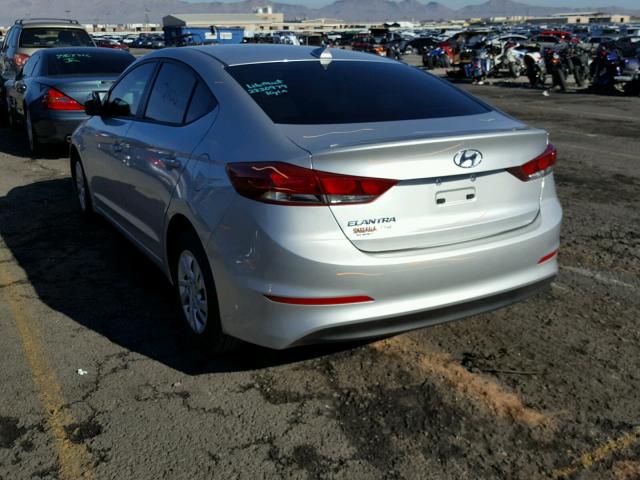 5NPD74LF0HH086851 - 2017 HYUNDAI ELANTRA SE SILVER photo 3