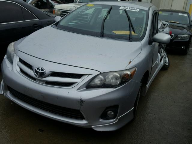 2T1BU4EE3BC629284 - 2011 TOYOTA COROLLA BA GRAY photo 2