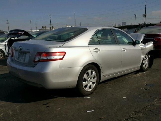 4T4BF3EK1BR159397 - 2011 TOYOTA CAMRY BASE SILVER photo 4