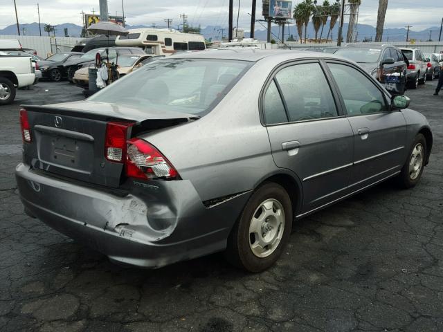 JHMES96645S026238 - 2005 HONDA CIVIC HYBR GRAY photo 4