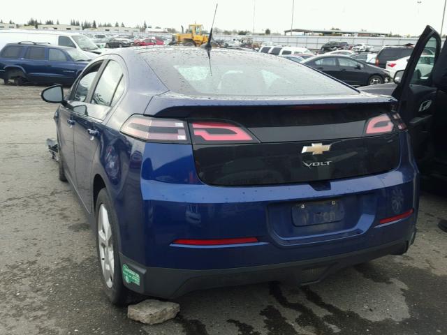 1G1RE6E40CU120880 - 2012 CHEVROLET VOLT BLUE photo 3