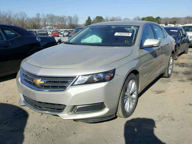 2G1125S34E9162531 - 2014 CHEVROLET IMPALA LT TAN photo 2