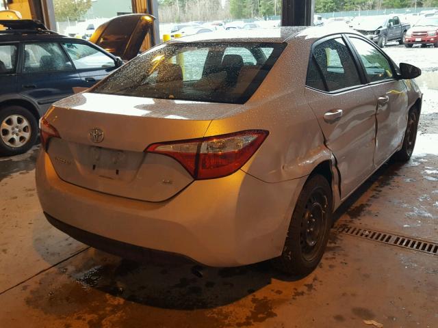 2T1BURHE5FC411748 - 2015 TOYOTA COROLLA L SILVER photo 4