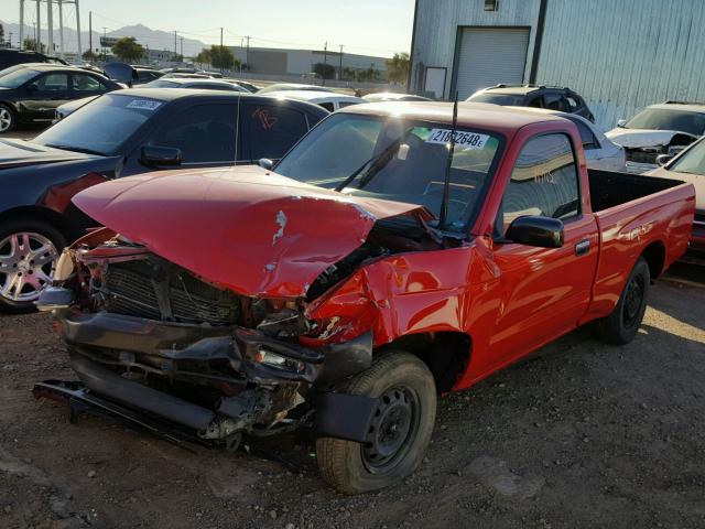 4TANL42N3TZ160222 - 1996 TOYOTA TACOMA RED photo 2