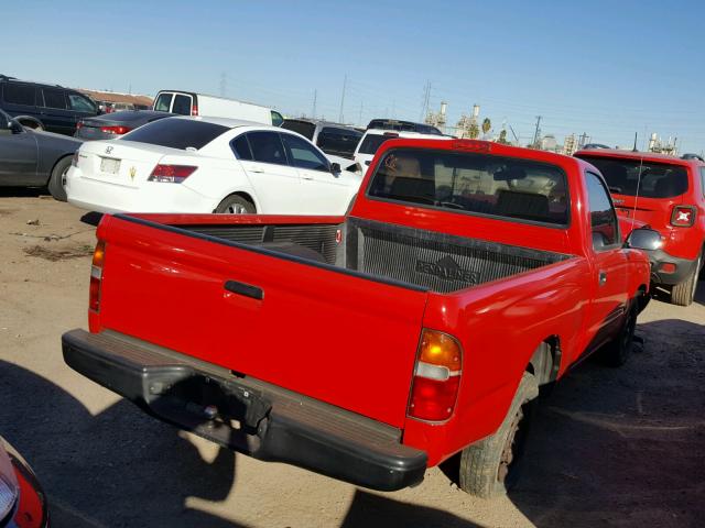 4TANL42N3TZ160222 - 1996 TOYOTA TACOMA RED photo 4