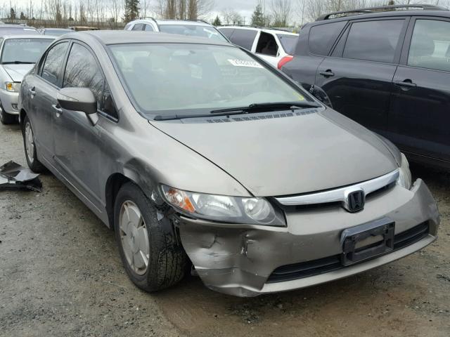 JHMFA36237S013985 - 2007 HONDA CIVIC HYBR GRAY photo 1