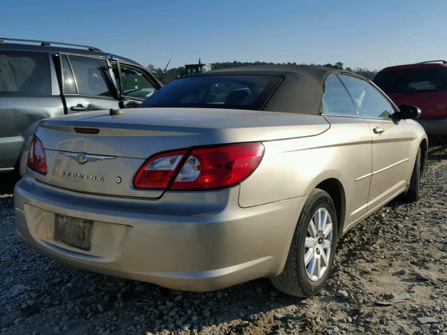 1C3LC45K68N209638 - 2008 CHRYSLER SEBRING BEIGE photo 4