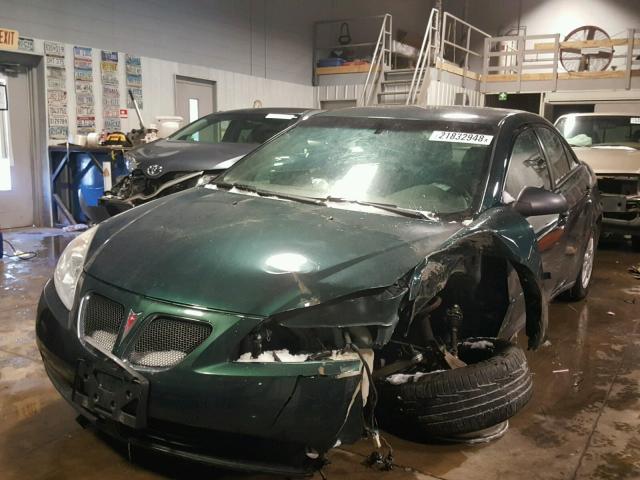 1G2ZG558664260696 - 2006 PONTIAC G6 SE1 GREEN photo 2