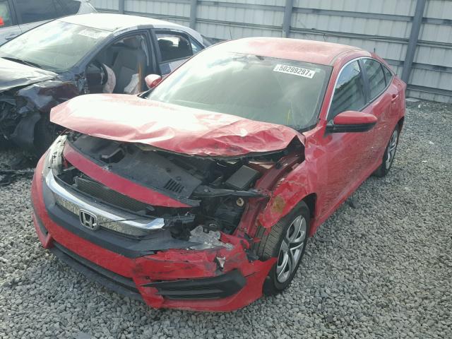 2HGFC2F55GH532433 - 2016 HONDA CIVIC LX RED photo 2