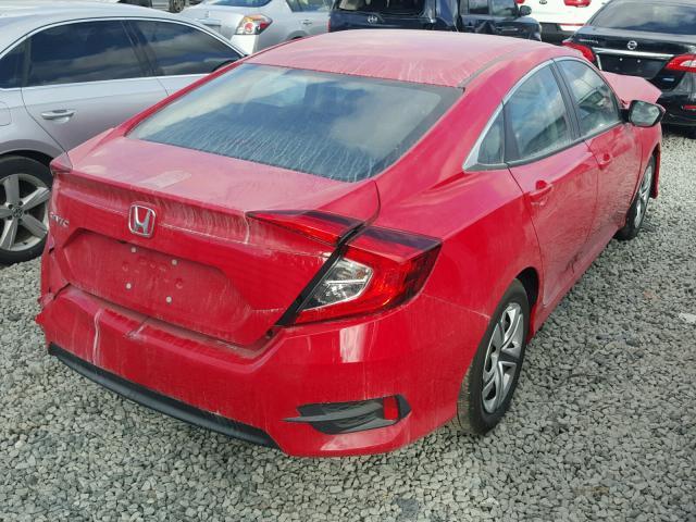 2HGFC2F55GH532433 - 2016 HONDA CIVIC LX RED photo 4