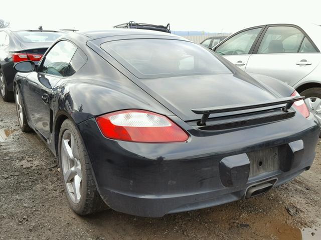 WP0AA29827U760570 - 2007 PORSCHE CAYMAN S BLACK photo 3