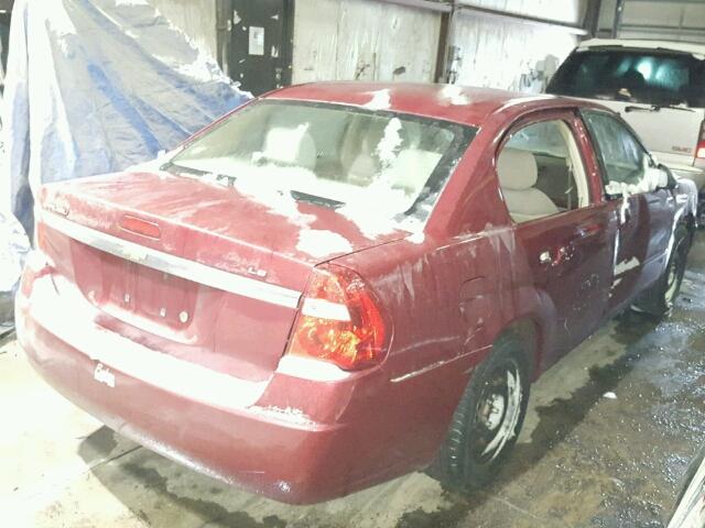 1G1ZS57F27F286197 - 2007 CHEVROLET MALIBU LS BURGUNDY photo 4