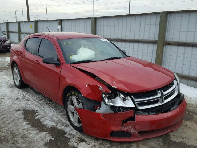 1C3CDZABXDN608742 - 2013 DODGE AVENGER SE RED photo 1