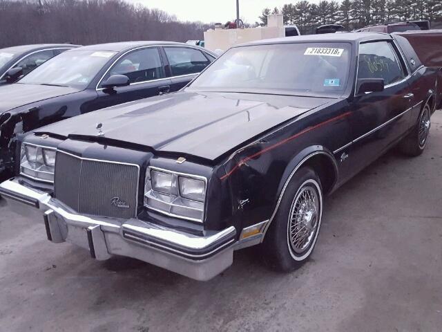 1G4AZ57Y6EE455007 - 1984 BUICK RIVIERA BLACK photo 2