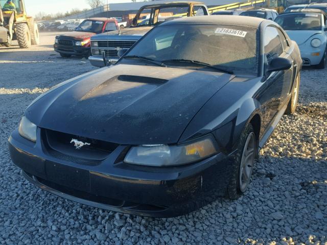 1FAFP40471F237363 - 2001 FORD MUSTANG BLACK photo 2