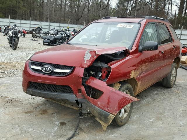 KNDJF724097581967 - 2009 KIA SPORTAGE L MAROON photo 2