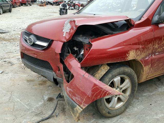 KNDJF724097581967 - 2009 KIA SPORTAGE L MAROON photo 9