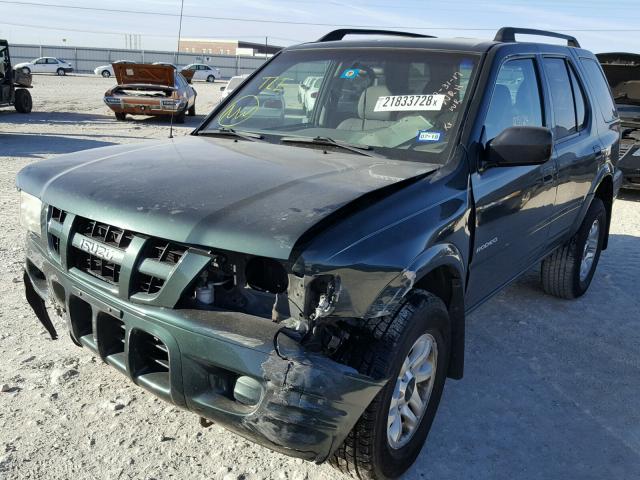 4S2CK58W344312510 - 2004 ISUZU RODEO S GREEN photo 2