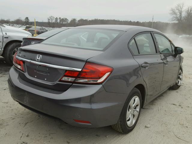 2HGFB2F51DH578954 - 2013 HONDA CIVIC LX GRAY photo 4