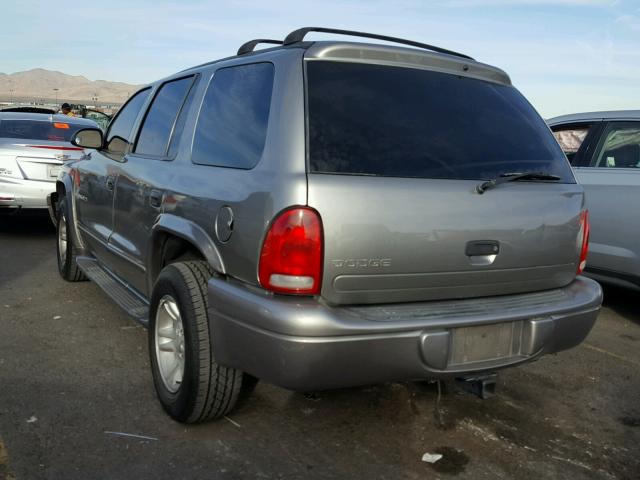 1B4HR28N41F526938 - 2001 DODGE DURANGO SILVER photo 3