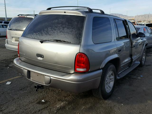 1B4HR28N41F526938 - 2001 DODGE DURANGO SILVER photo 4