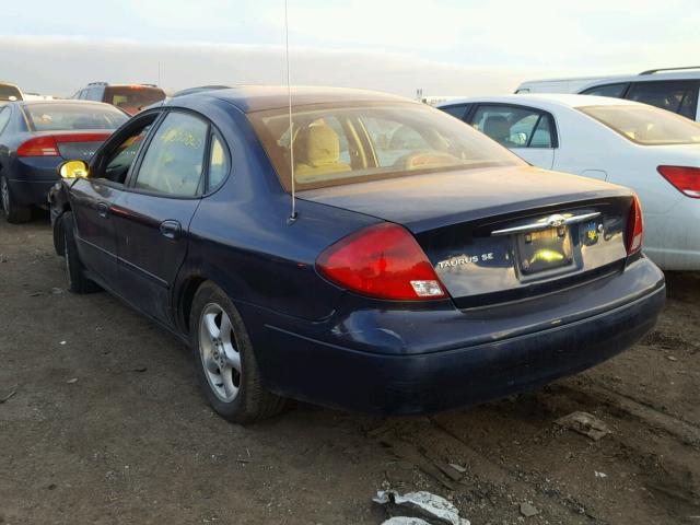 1FAFP53U51G117251 - 2001 FORD TAURUS SE BLUE photo 3