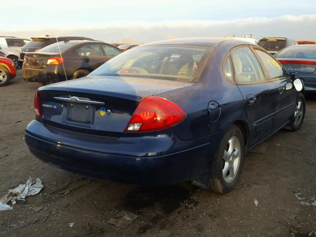 1FAFP53U51G117251 - 2001 FORD TAURUS SE BLUE photo 4