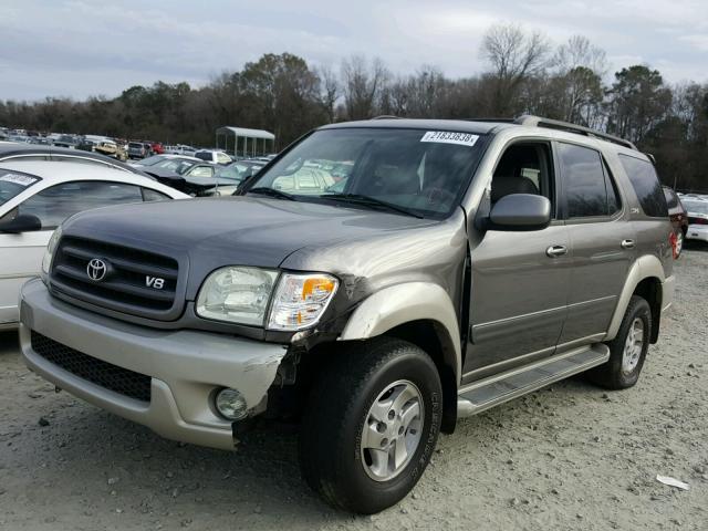 5TDZT34A74S226879 - 2004 TOYOTA SEQUOIA SR GREEN photo 2