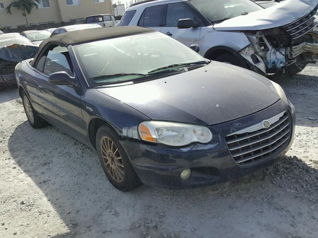 1C3EL55R44N179657 - 2004 CHRYSLER SEBRING LX BLUE photo 1