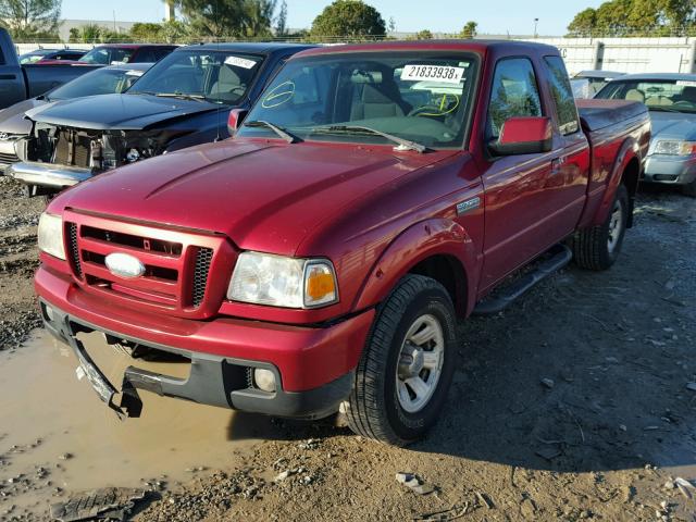 1FTYR44U87PA69372 - 2007 FORD RANGER SUP RED photo 2