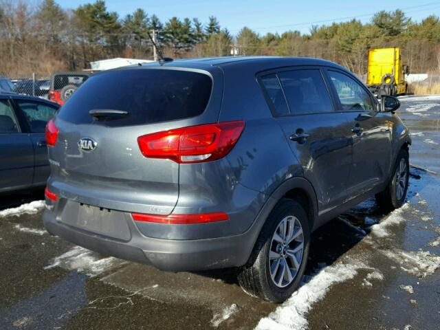 KNDPB3AC9E7655226 - 2014 KIA SPORTAGE B GRAY photo 4