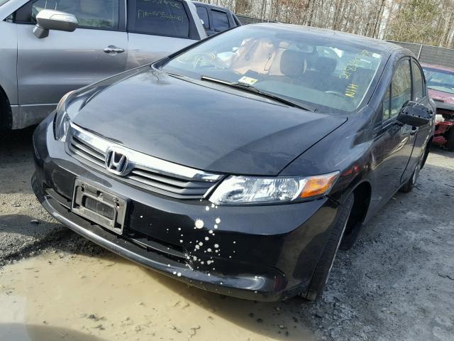 2HGFB2F53CH595169 - 2012 HONDA CIVIC LX BLACK photo 2