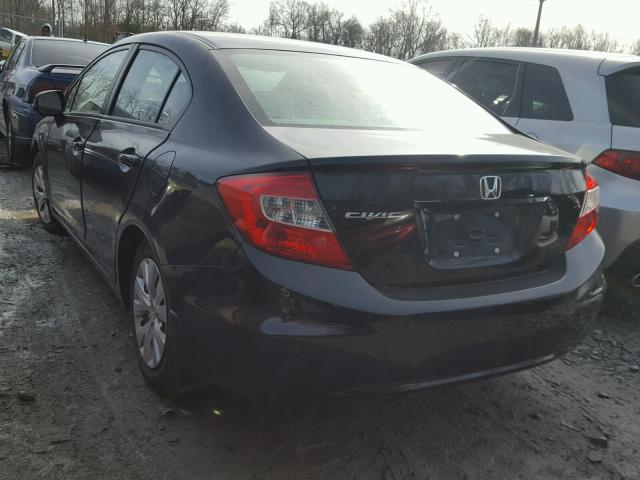 2HGFB2F53CH595169 - 2012 HONDA CIVIC LX BLACK photo 3