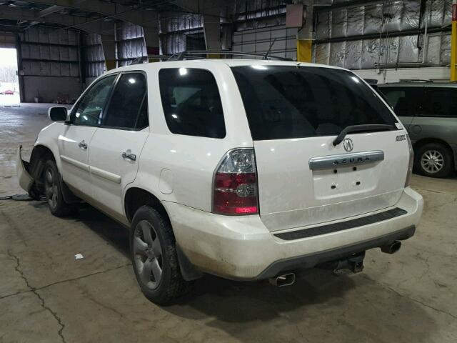 2HNYD18634H518833 - 2004 ACURA MDX TOURIN WHITE photo 3